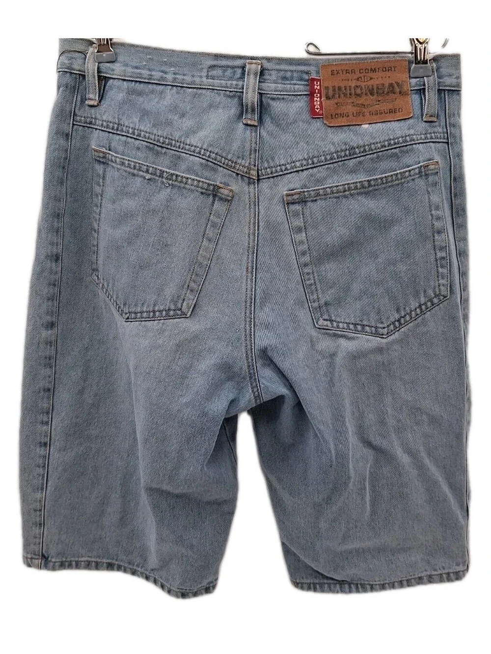 Vintage Unionbay Shorts Mens 33 Light Blue Denim Jean Grunge 90s Casual Cotton